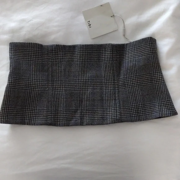 Tibi **NWT** Chester Checked Wool Corset. Size 12. - Picture 5 of 10